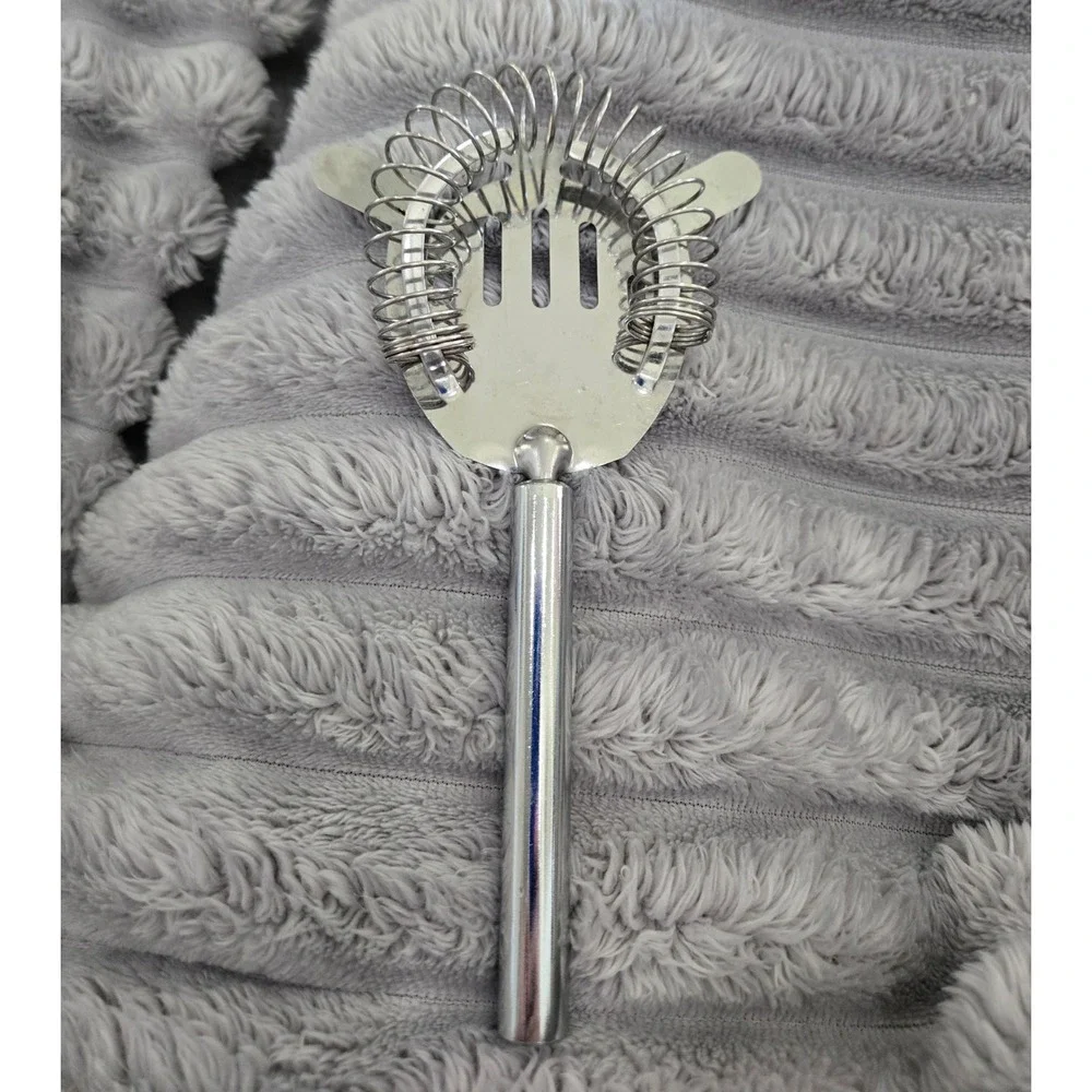 Stainless Steel Hawthorne Cocktail Strainer Silver Bar Tool with Spring 6 Inch